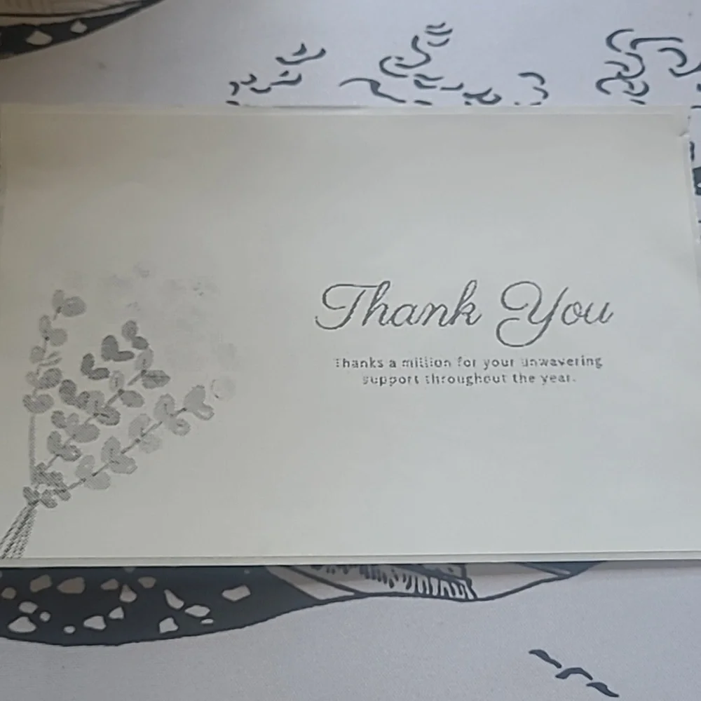 50 Count 4x6 Floral Adjacent Thank You Notes Labels